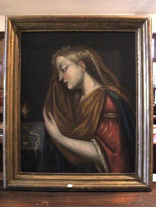 Dipinto femminile olio su tela, 1600 - 1