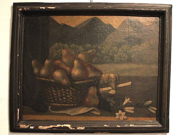 Dipinto natura morta, olio su tela, 1600